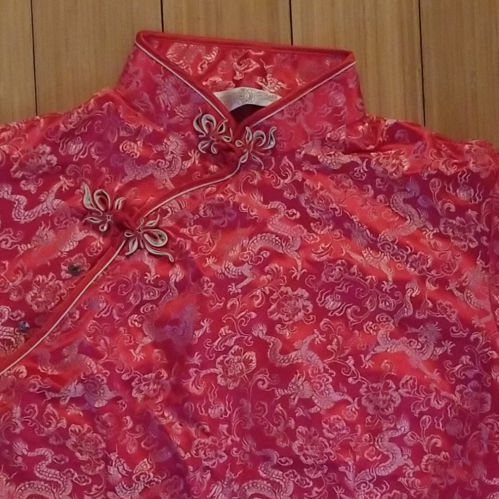 hand made Chinese traditional silk dress - Picture 3 of 8